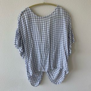 Lumiere cross back checkered shirt